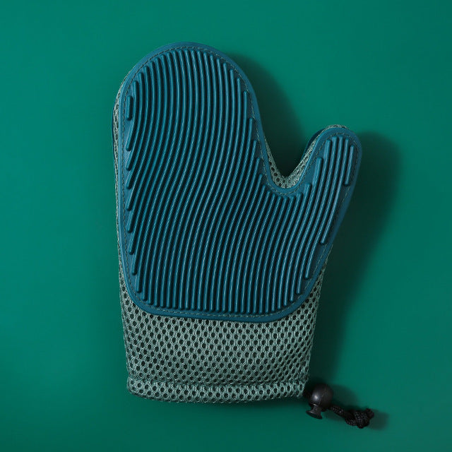 Guantes de Masaje de Silicona y Cepillos para Remover Pelo de Mascotas
