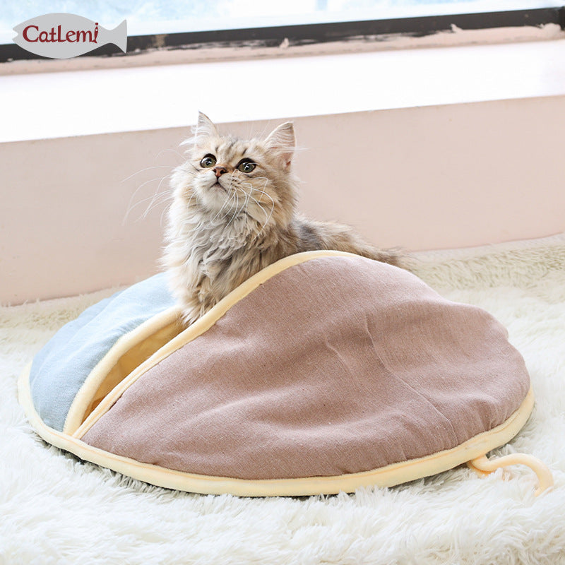 Cama y Saco de Dormir para Gatos de Uso Dual