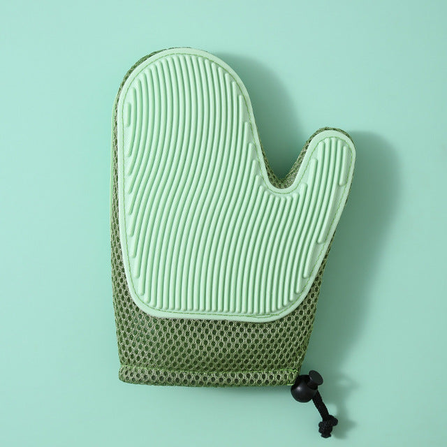 Guantes de Masaje de Silicona y Cepillos para Remover Pelo de Mascotas