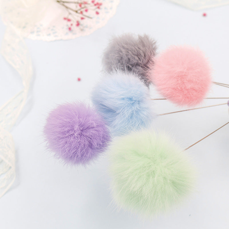 Varita Atractiva para Gatos con Pompones de Pelo de Conejo y Campana Colorida