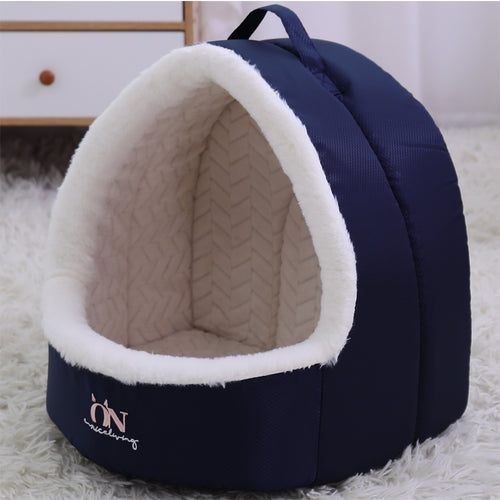 Cama Cerrada para Perros Pequeños y Gatos