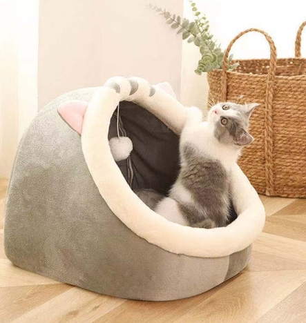 Cama Cerrada para Perros Pequeños y Gatos