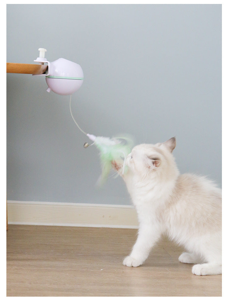 Pelota de Juguete para Mascotas con Varita de Engaño Eléctrica USB (Intercambiable)