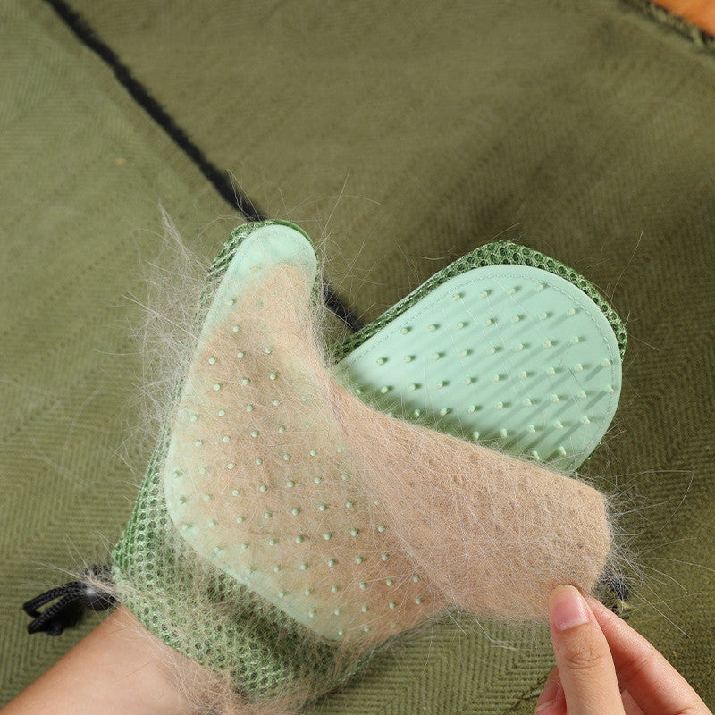 Guantes de Masaje de Silicona y Cepillos para Remover Pelo de Mascotas
